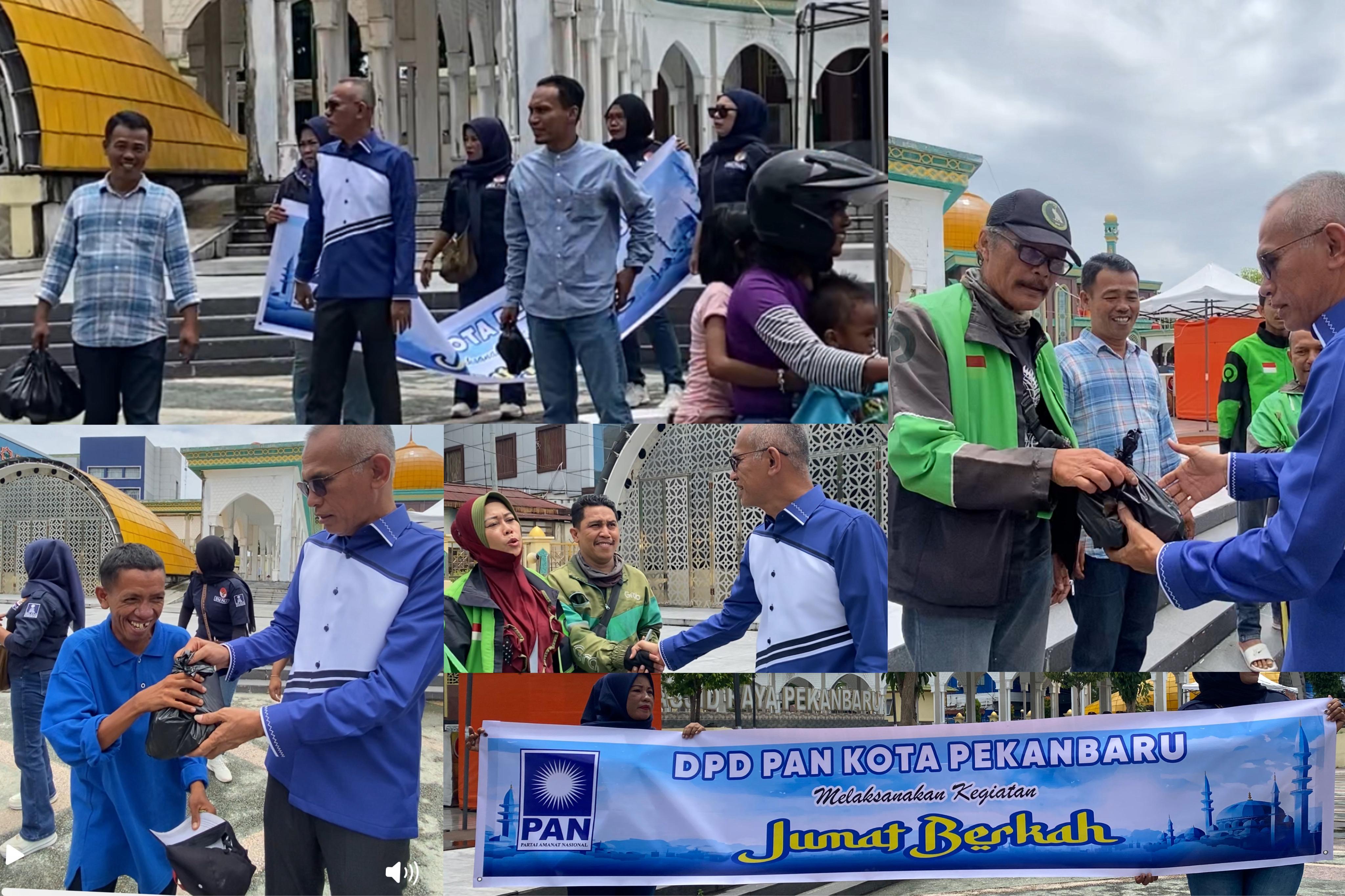 DPD PAN - BM PAN PEKANBARU BERBAGI JUMAT BERKAH DI SENAPELAN