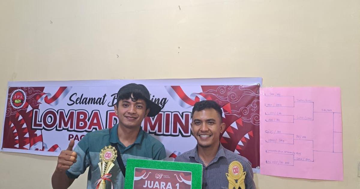 Turnamen Domino Meriahkan Semarak HUT RI ke-80 di Padang Terubuk