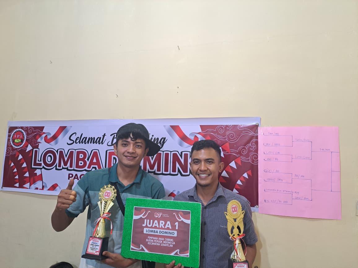 Turnamen Domino Meriahkan Semarak HUT RI ke-80 di Padang Terubuk